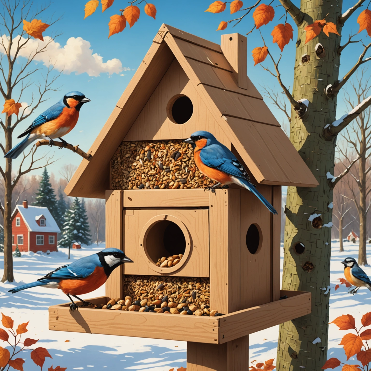 Кормушка из коробки — DIY для птиц: как сделать простой и полезный проект своими руками